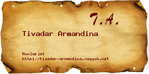Tivadar Armandina névjegykártya